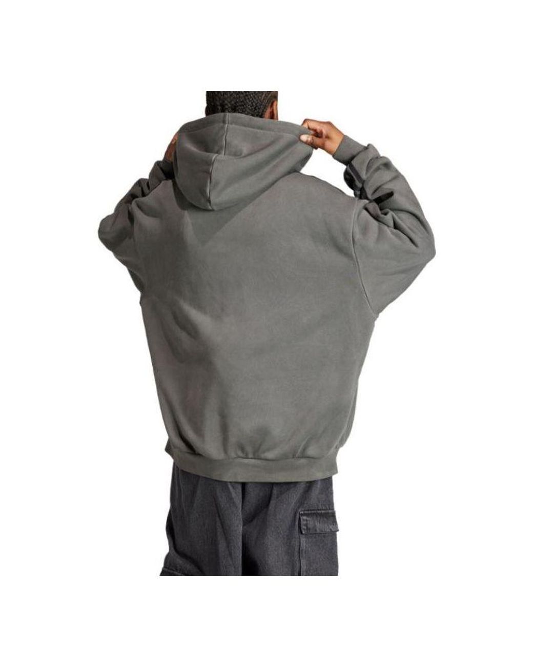 Adidas Gray (Wmns) Adilenium Oversized Full-Zip Hoodie