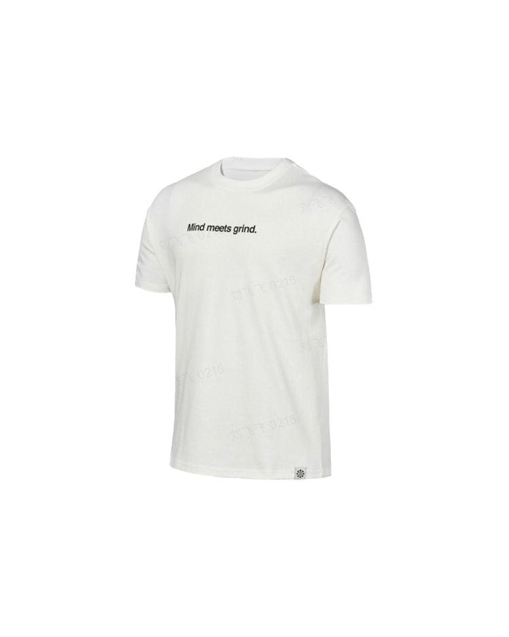 Nike White Loose Pattern Printing Round Neck Casual Loose Short Sleeve Creamy for men
