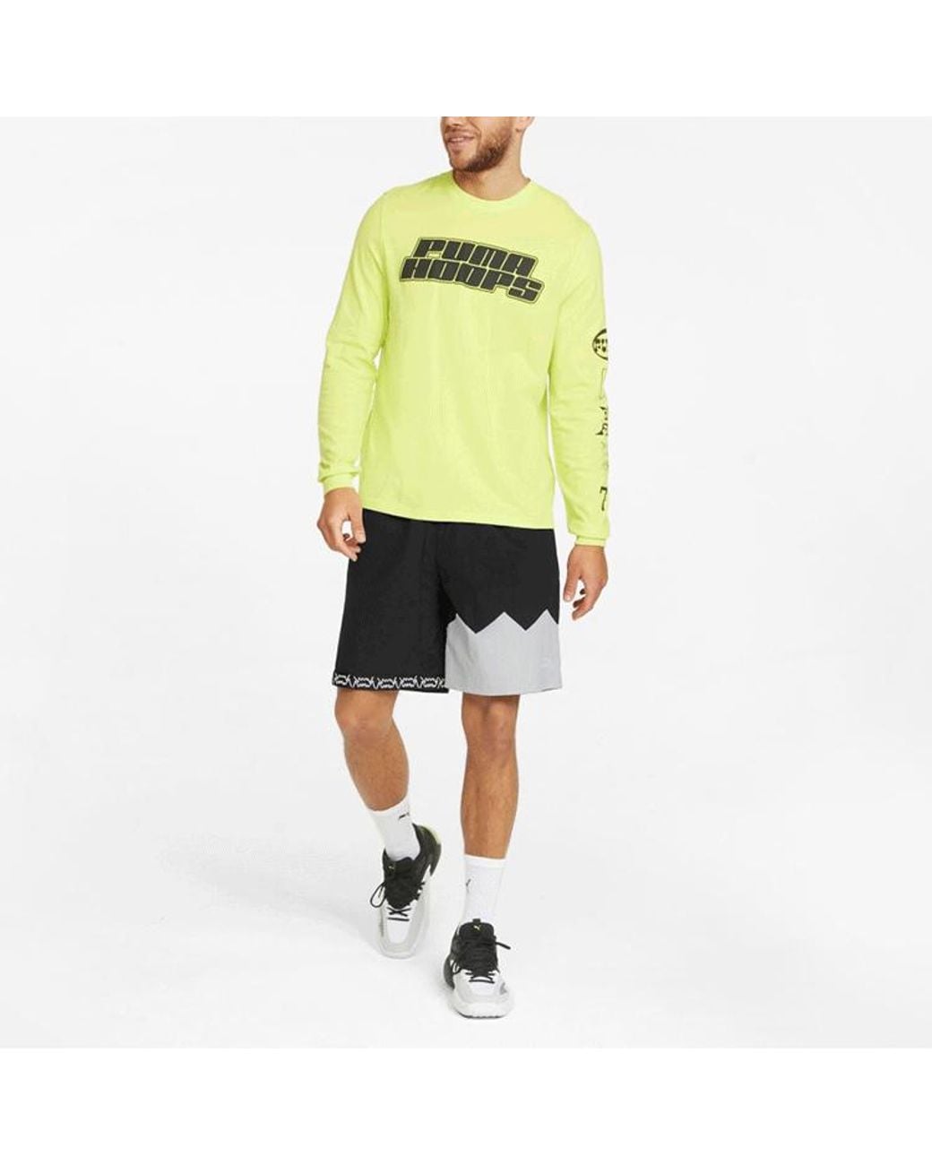PUMA Black Jaws Woven Basketball Shorts for men