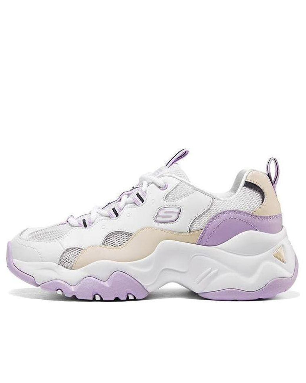 Skechers White (Wmns) D'Lites 3.0 Low Running Shoes Gs