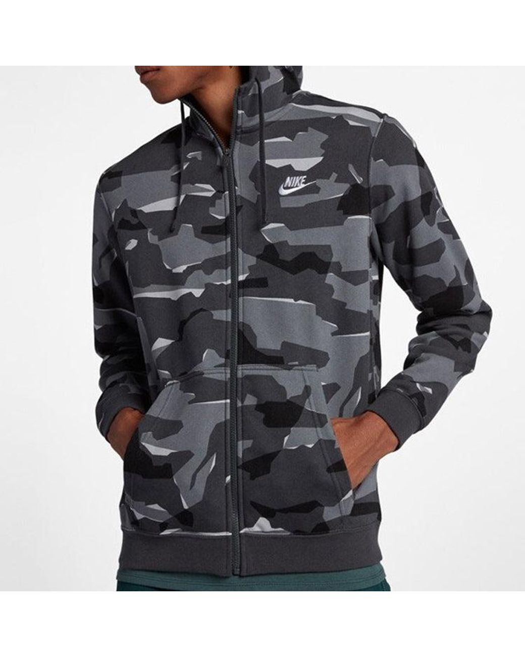 nike grey camo jacket