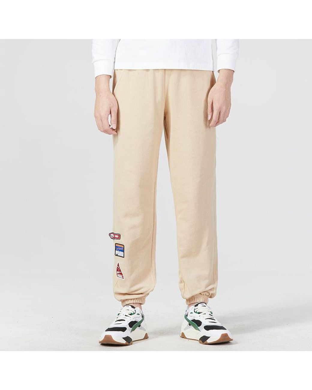 PUMA Natural Team Badge Sweatpants for men