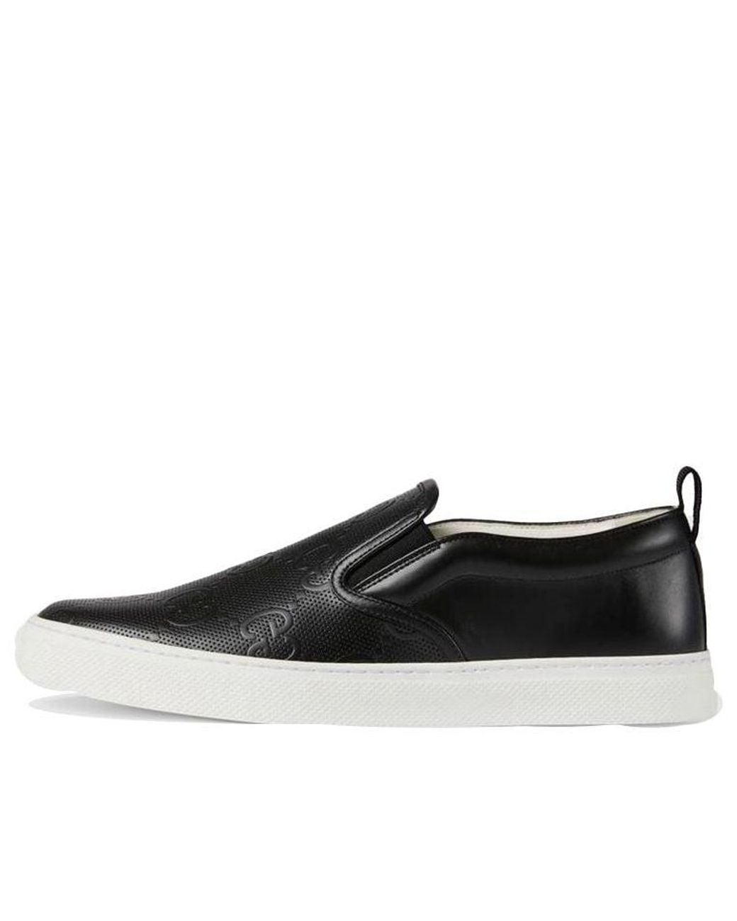Gucci Black Slip-On 'Gg Embossed for men