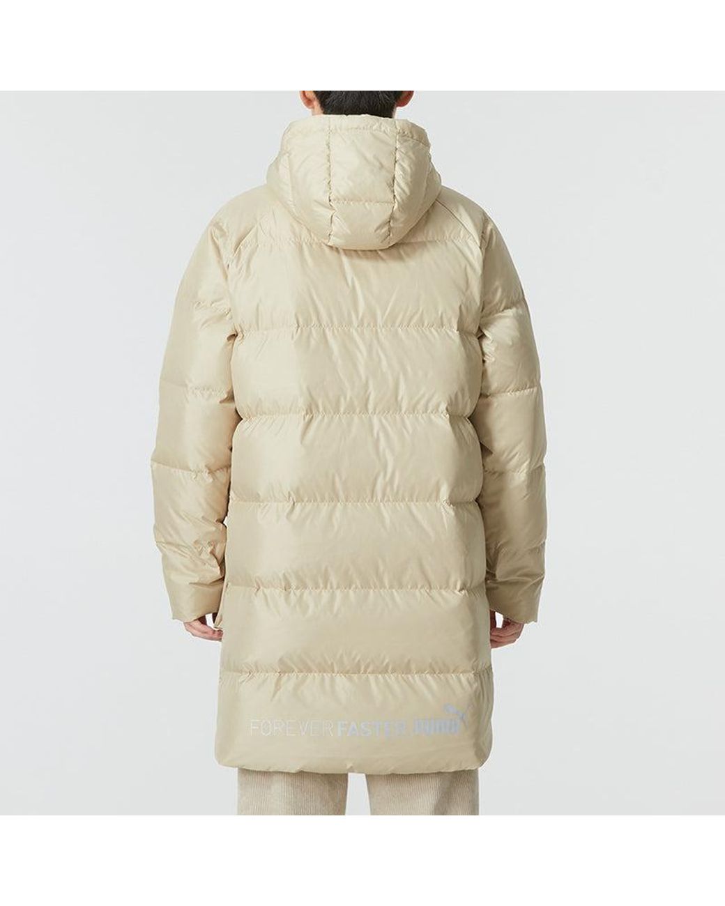 PUMA White Das Long Down Jacket for men