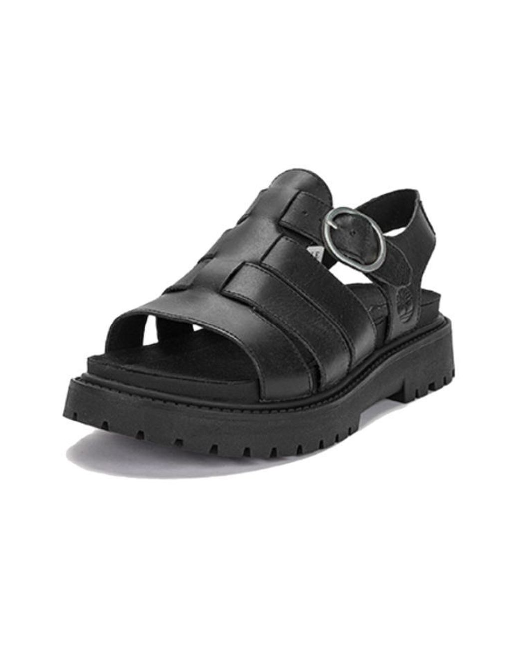 Timberland Black (Wmns) Clairemont Way Fisherman Sandals Nubuck'