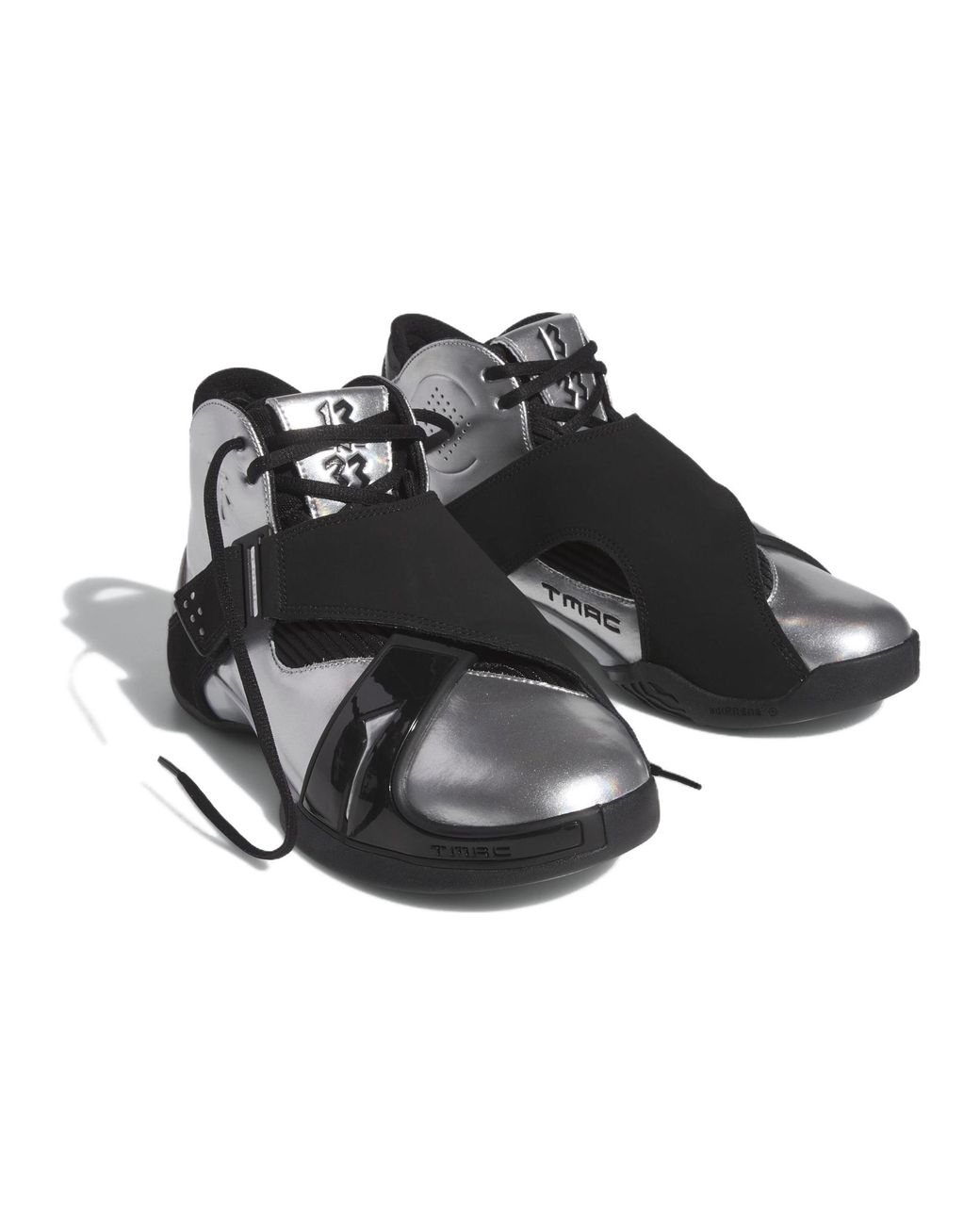 Adidas Black T Mac 5 Basketball Shoes 'Platinum' for men