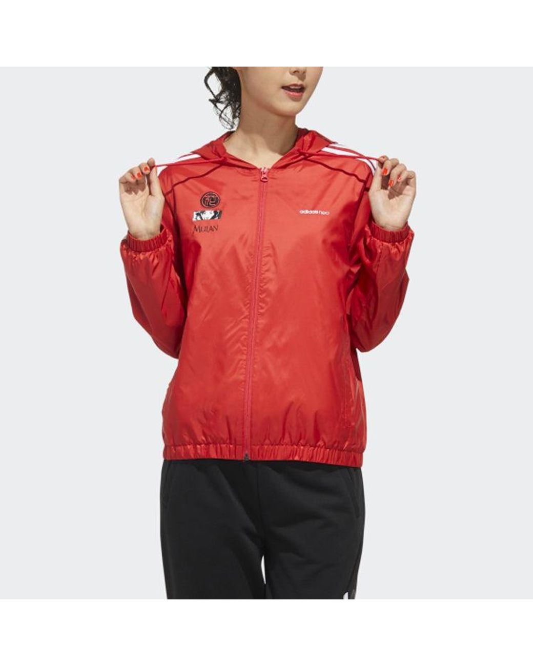 Adidas Red (Wmns) Neo X Hua Mulan Printing Jacket