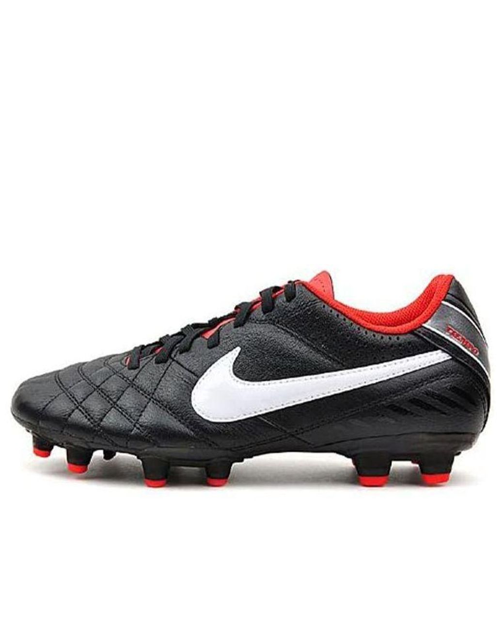 Nike Tiempo Natural Iv Ltr Leather Fg in Red for Men | Lyst