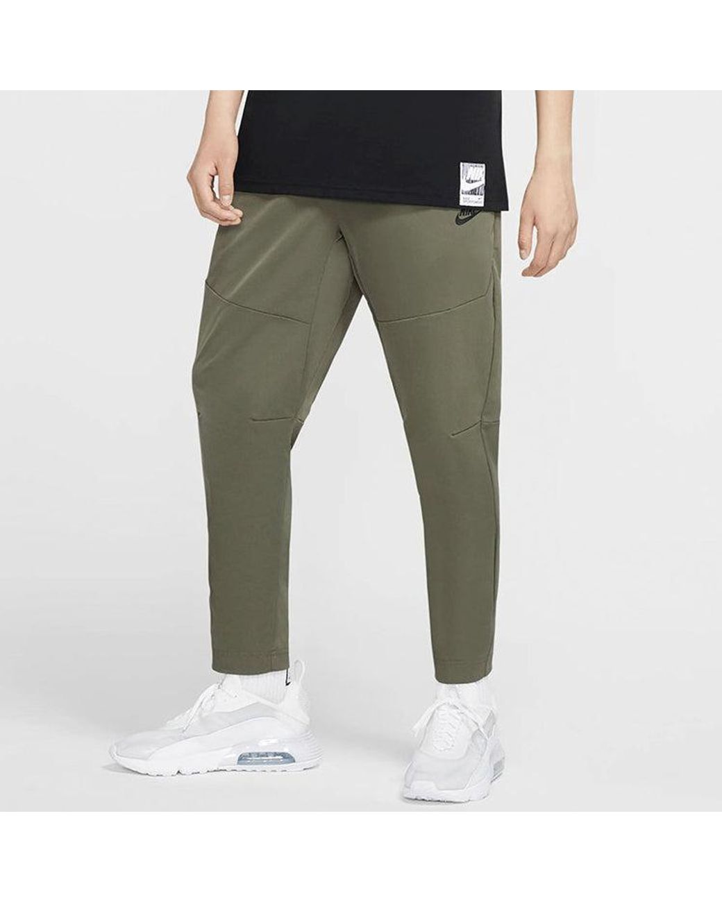 Nike Green Sportswear Straight Slim Fit Casual Sports Long Pants for men