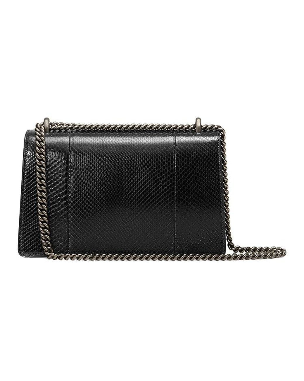 Gucci Black (Wmns) Dionysus Leather Single Shoulder Bag Medium
