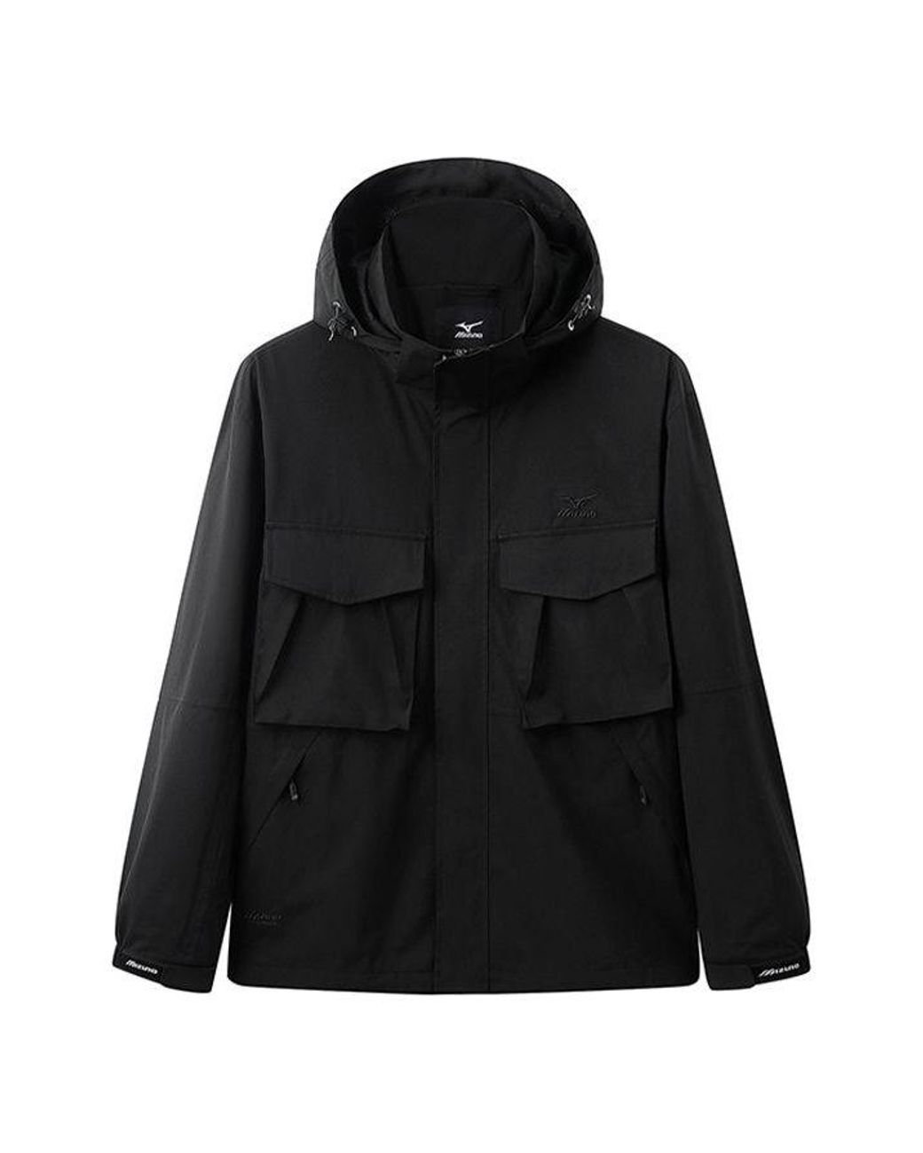 Mizuno Black Logo Waterproof Jacket for men