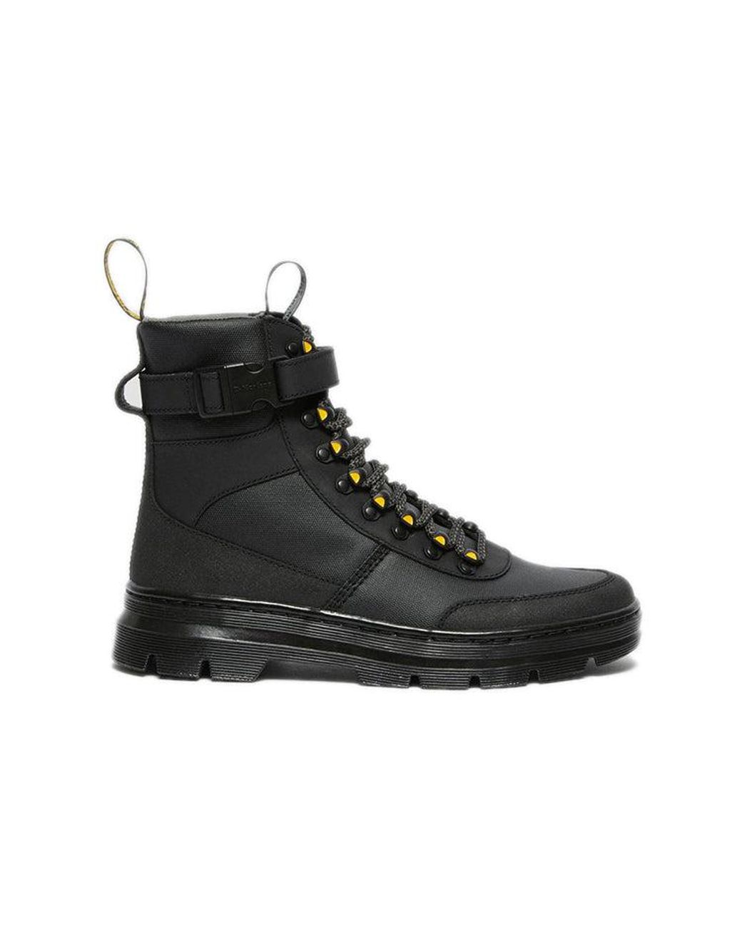 Dr. Martens Black Combs Tech Coated Canvas Casual Boots