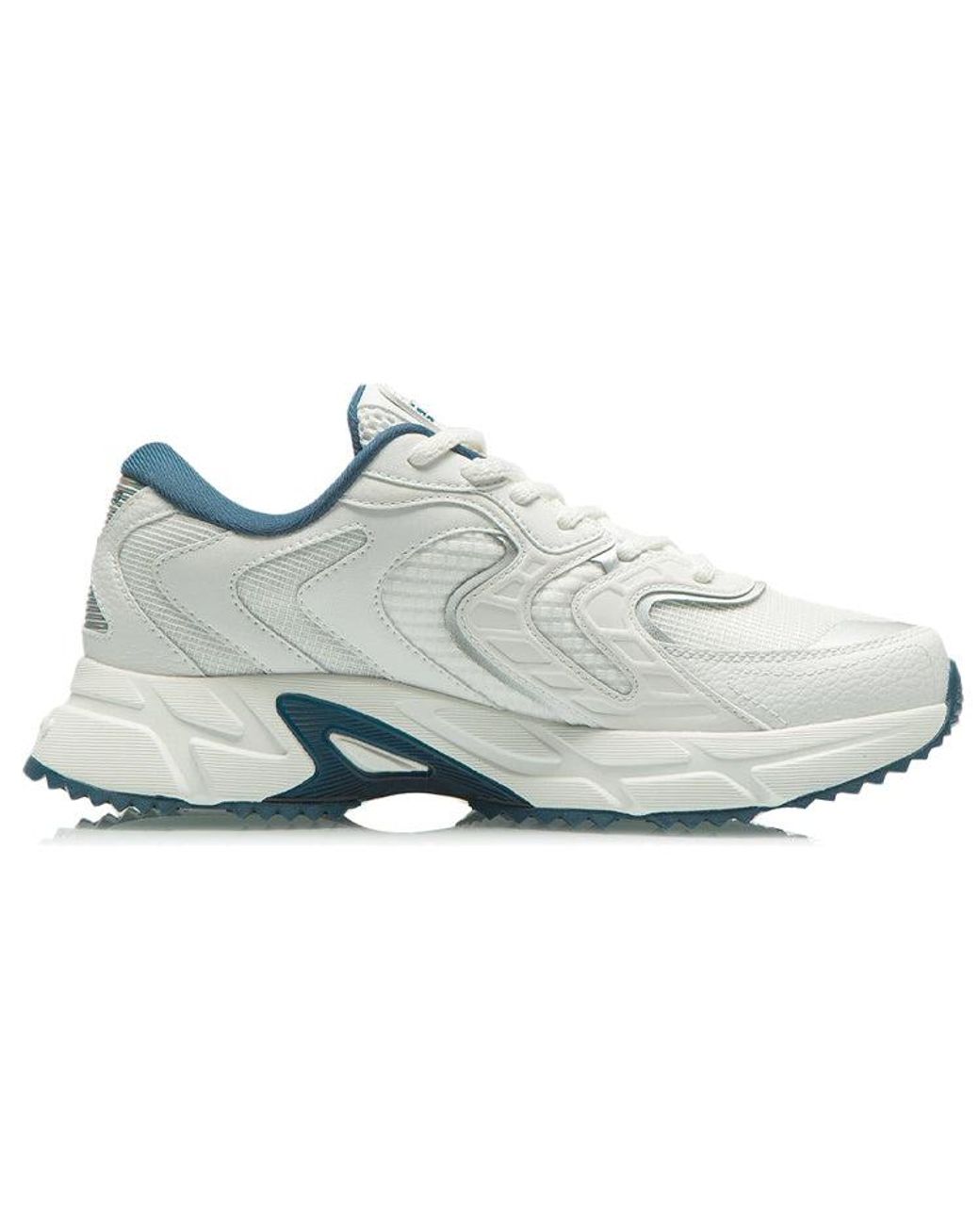 Li-ning White Retro Running Shoes for men