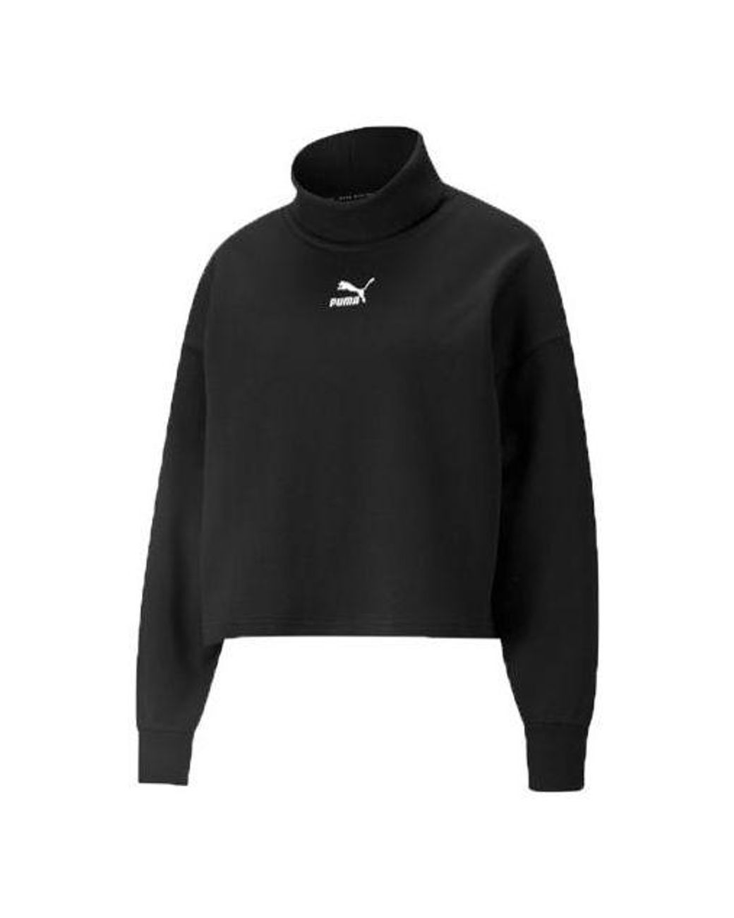 PUMA Black (Wmns) Classics Logo Embroidery Swea