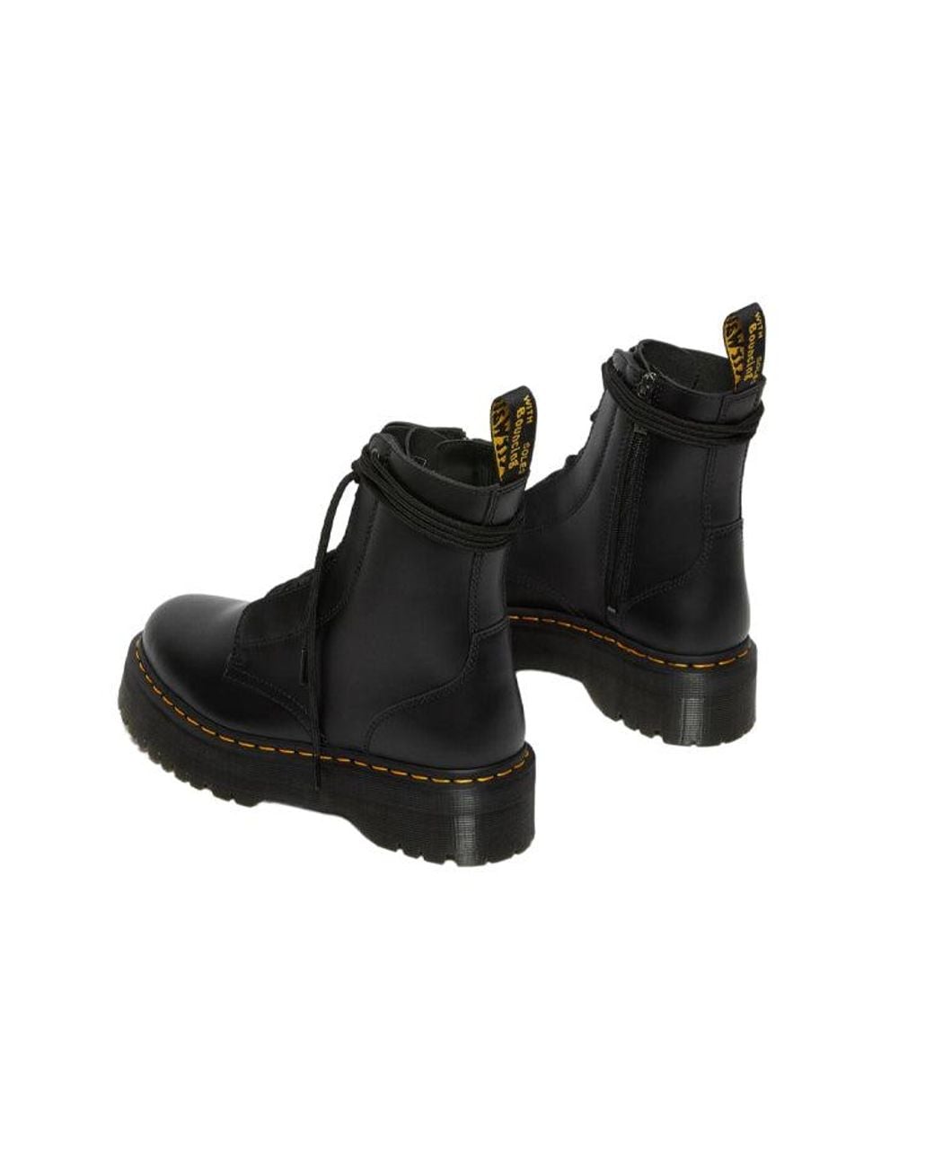 Dr. Martens Black Jarrick Smooth Leather Platform Boots