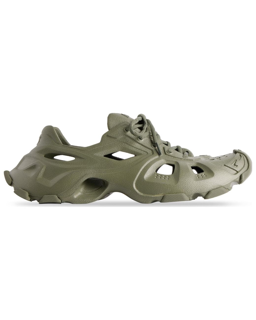 Balenciaga Green Hd Lace Up Cut Out Sneakers for men