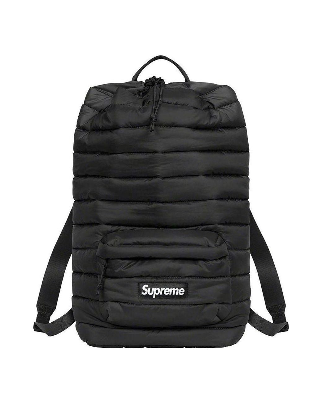 Supreme Black Puffer Backpack for men