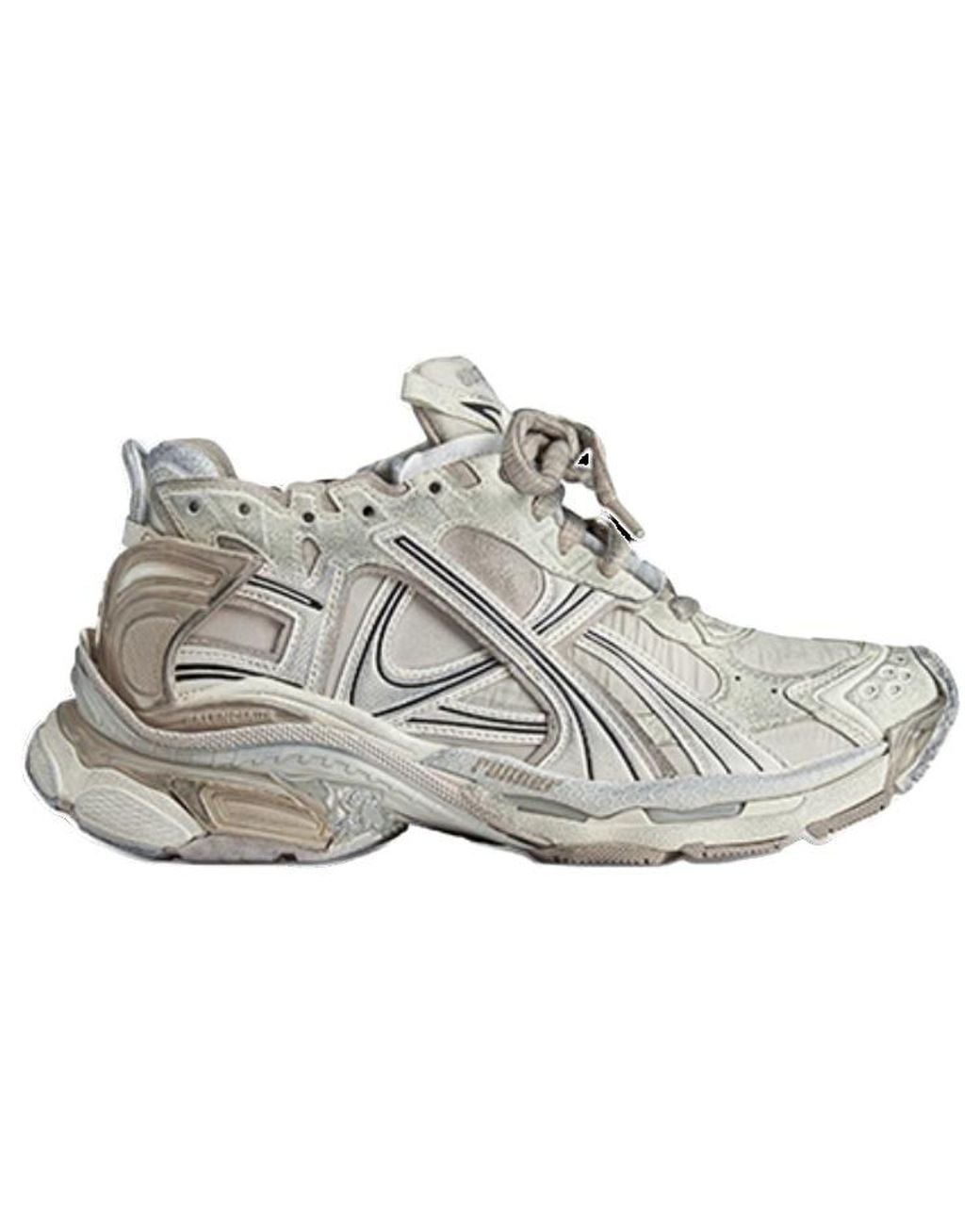 Balenciaga Metallic Runner Sneakers Nylon Suede-Like Fabric' for men