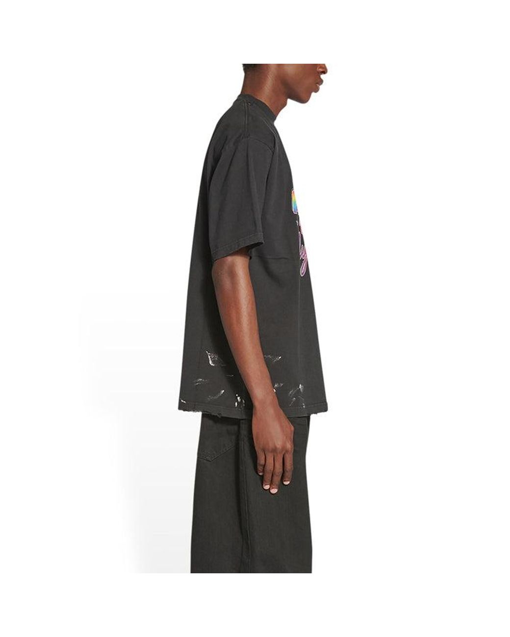 Balenciaga Black 90/10 T-Shirt Large Fit for men