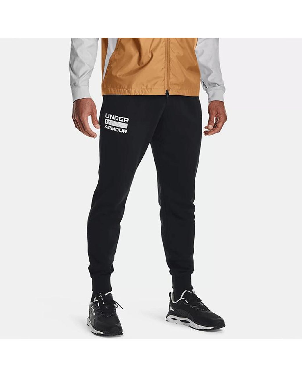 Under Armour Black Rival Fleece Signature Joggers for men