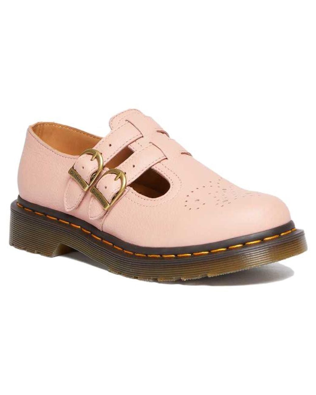 Dr. Martens Pink (Wmns) 8065 Virginia Leather Mary Jane 'Peach'
