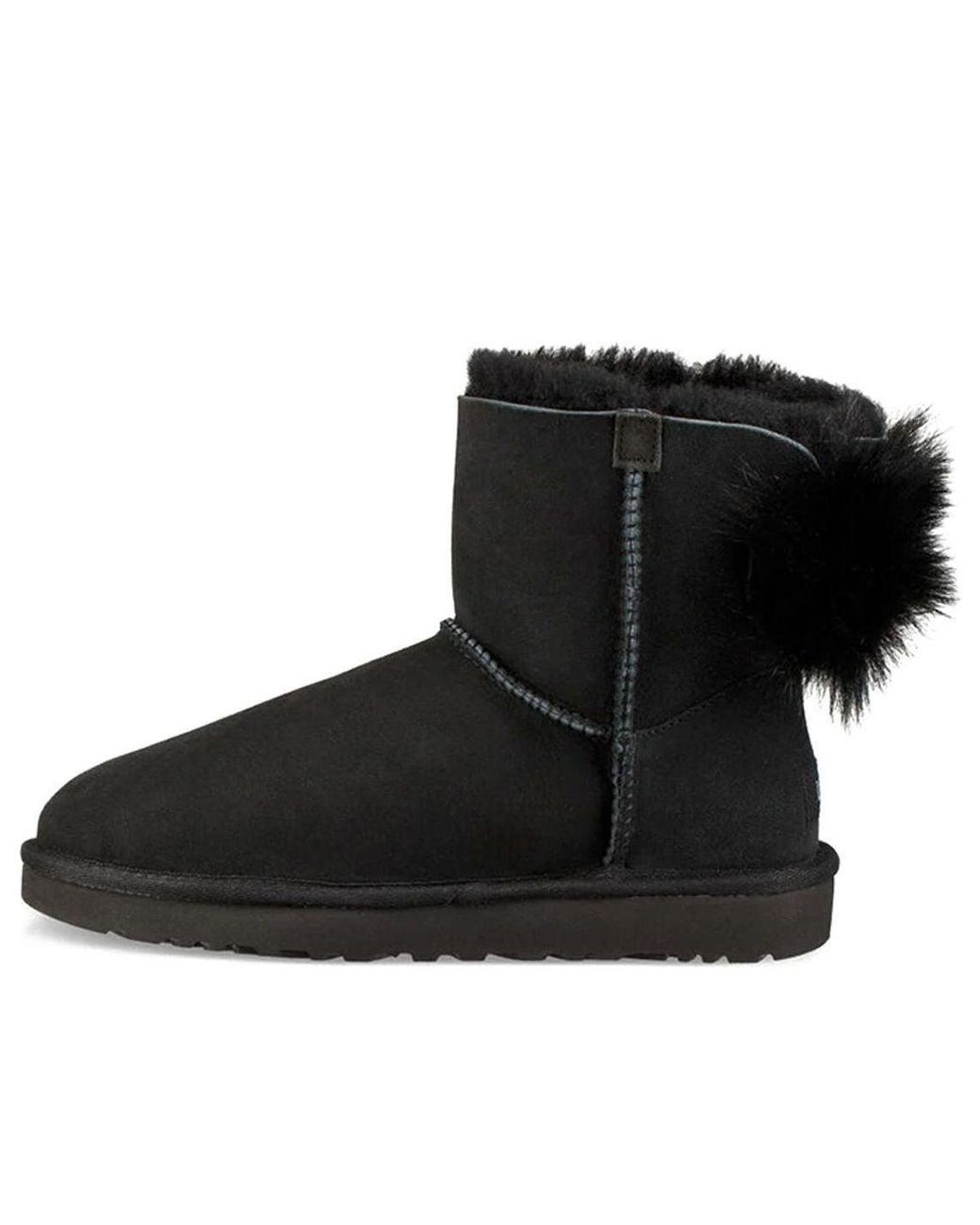 Ugg Black (Wmns) Fluff Bow Mini Fleece Lined