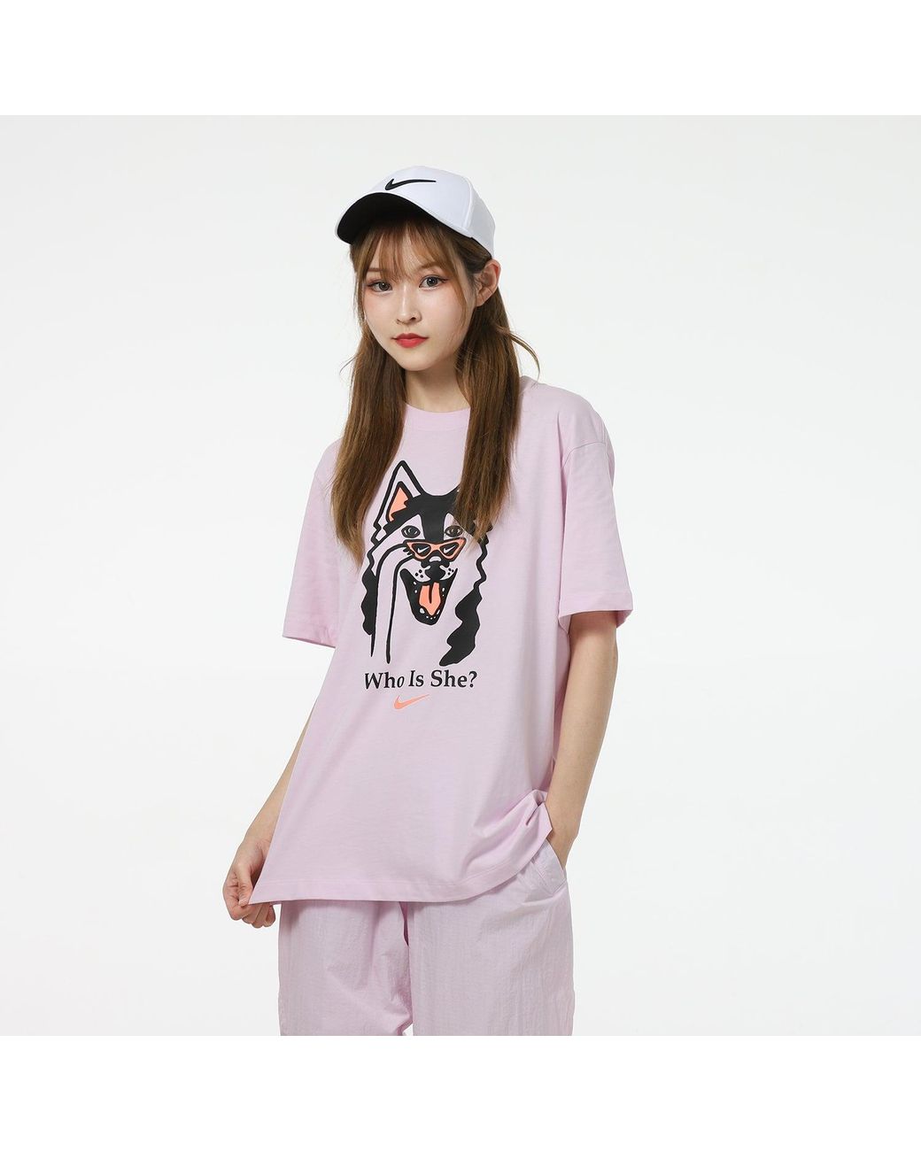 Nike Pink (Wmns) As W Sportswear Bf Tee Dog Hbr Regal