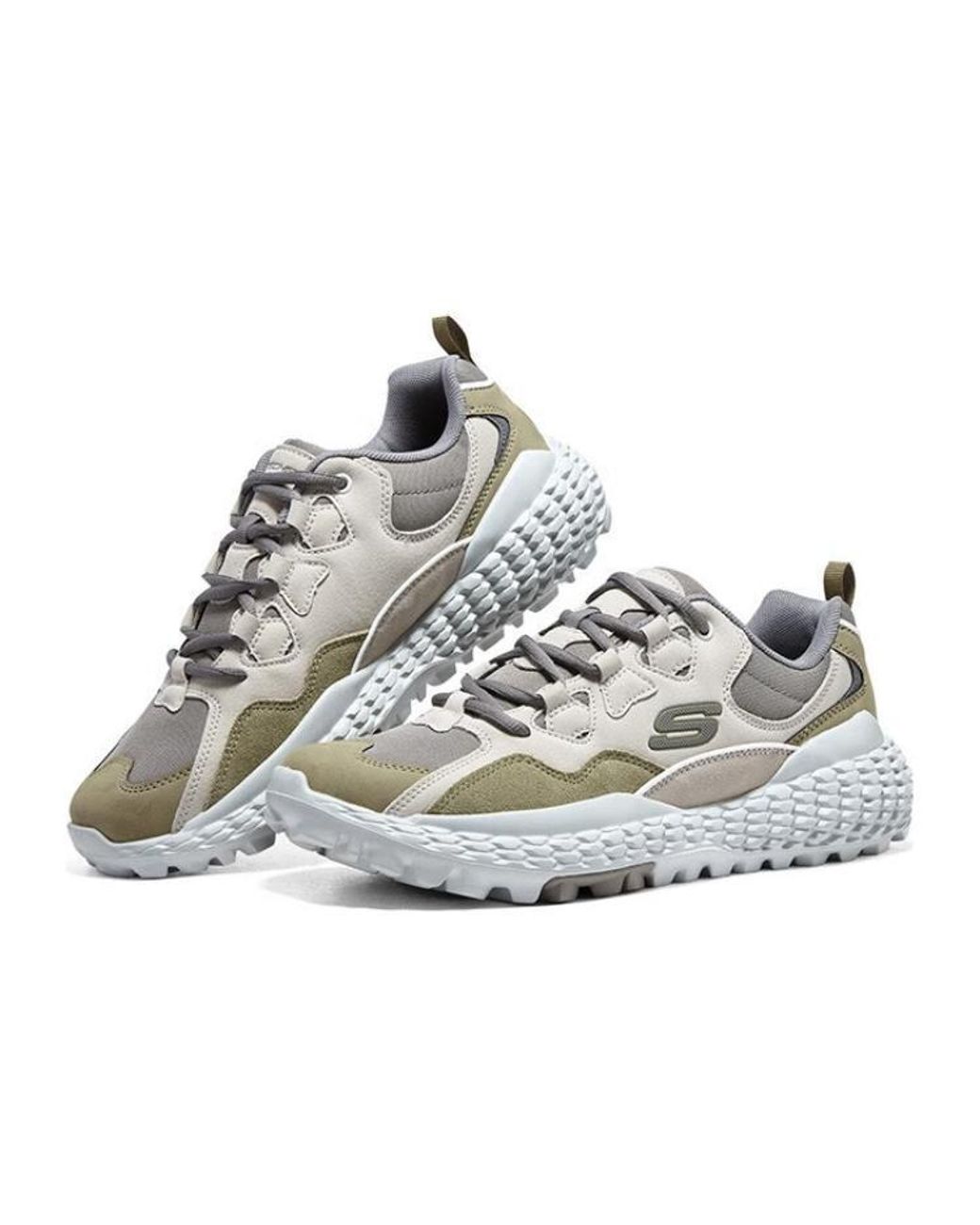 Skechers White Monster Marathon Running Shoes 'Cream' for men