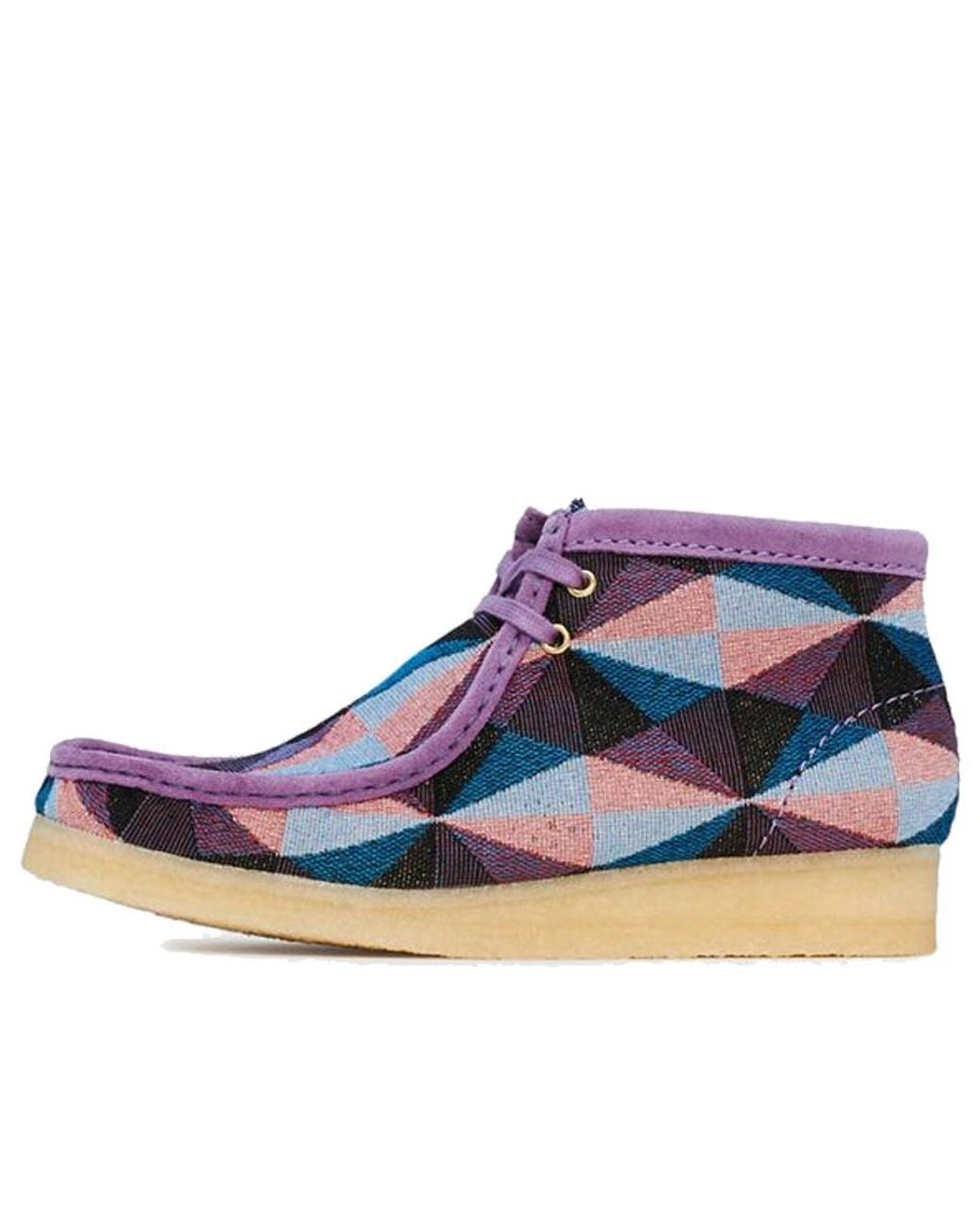 Clarks Blue (Wmns) Wallabee Boots Combination'