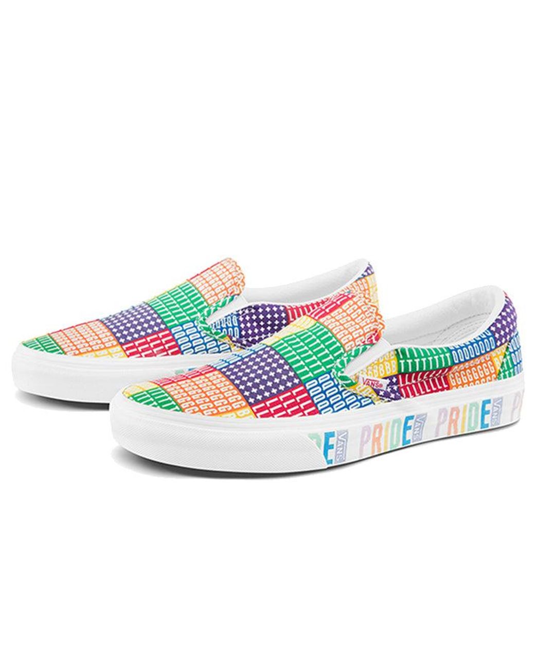 Vans White Classic Slip-On 'Pride' for men
