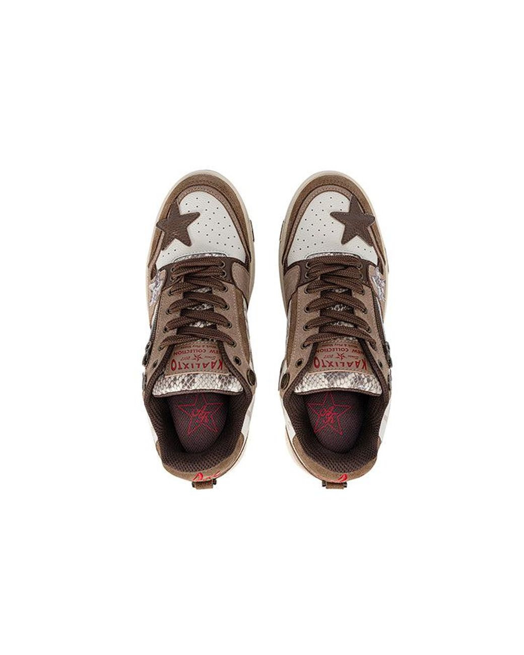 KAALIXTO Brown Skateboarding Retro Low 'Vintage' for men