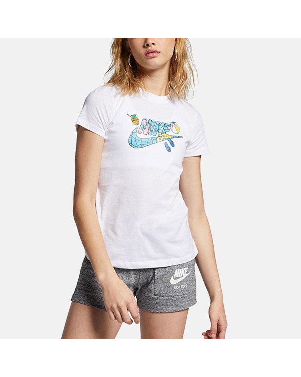 Nike Blue (Wmns) Sportswear Short Sleeve 'Pool'