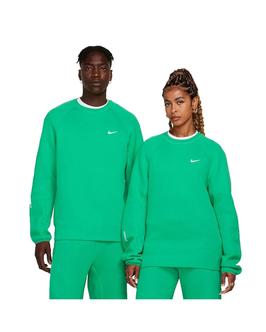 Nike Green X Nocta Drake Tech Fleece Crew Sweatshirt 'Stadium' for men