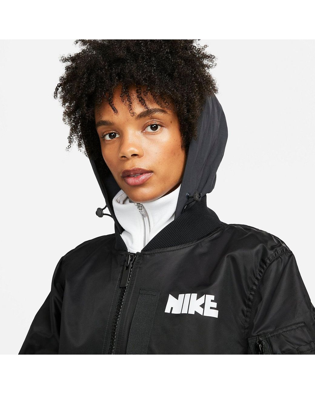 Nike Black (Wmns) X Sacai Layered Bomber Jacket