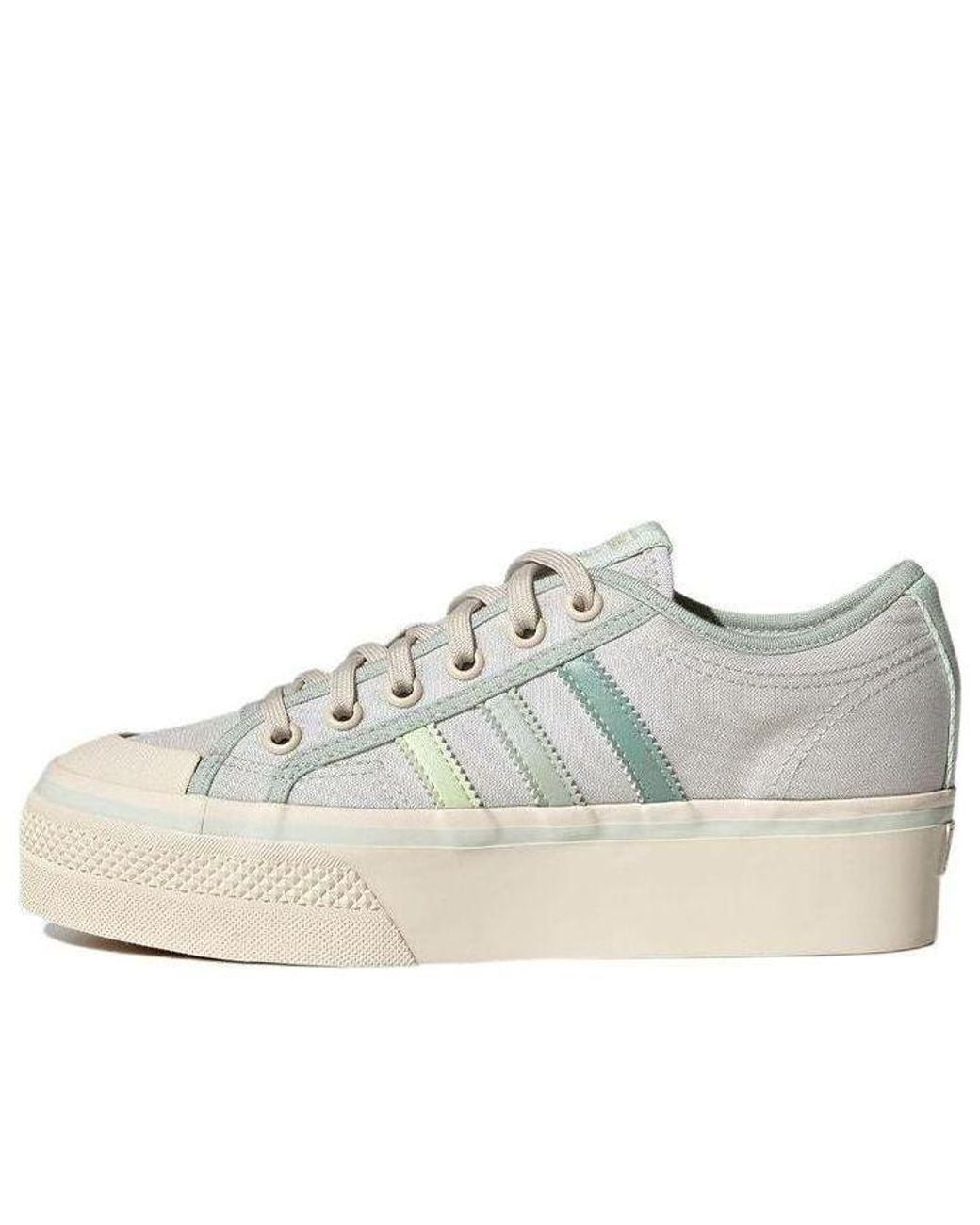 Adidas White Nizza Platform