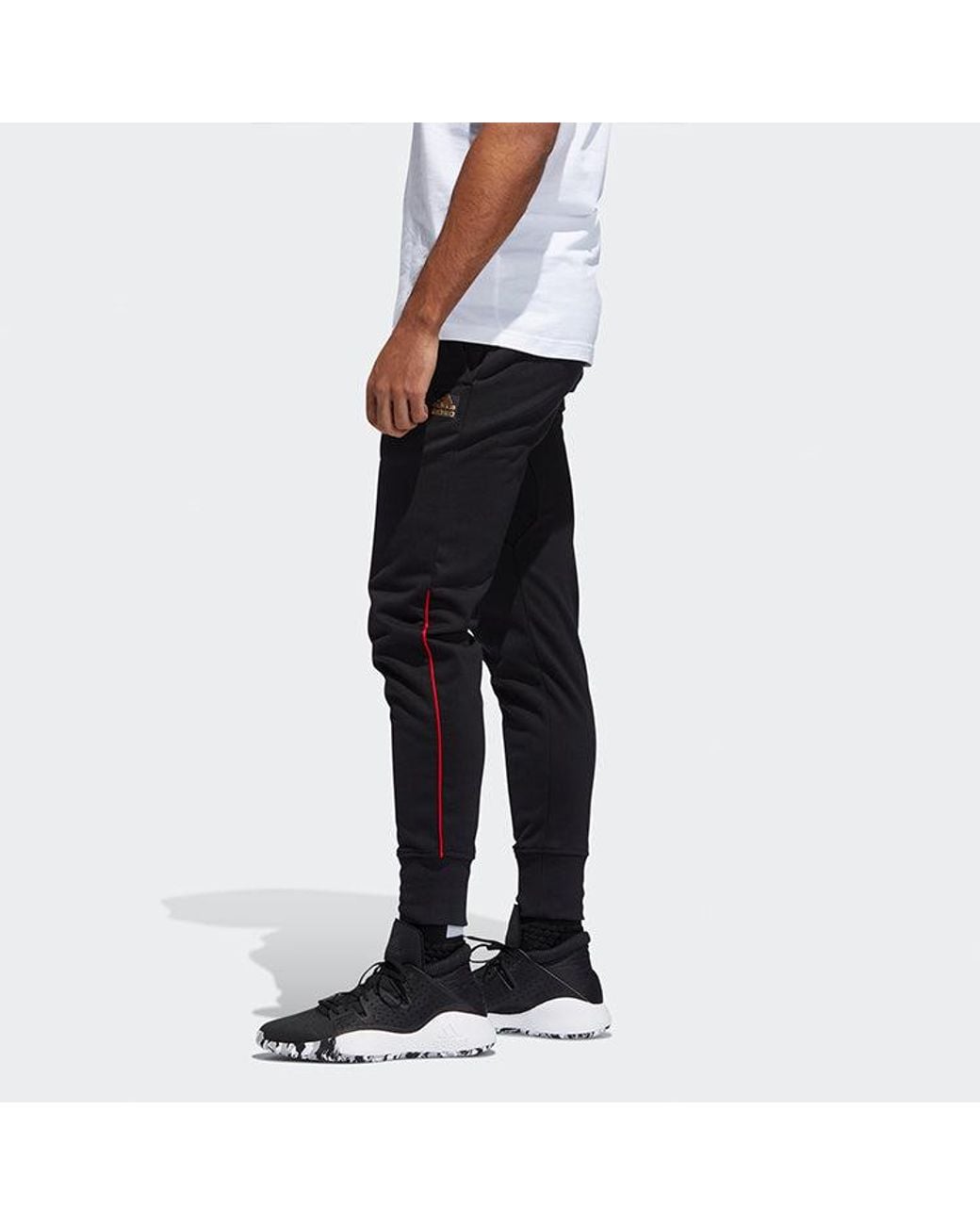 Adidas Black Cny Spt Pant Basketball Sports Training Bundle Feet Long Pants for men