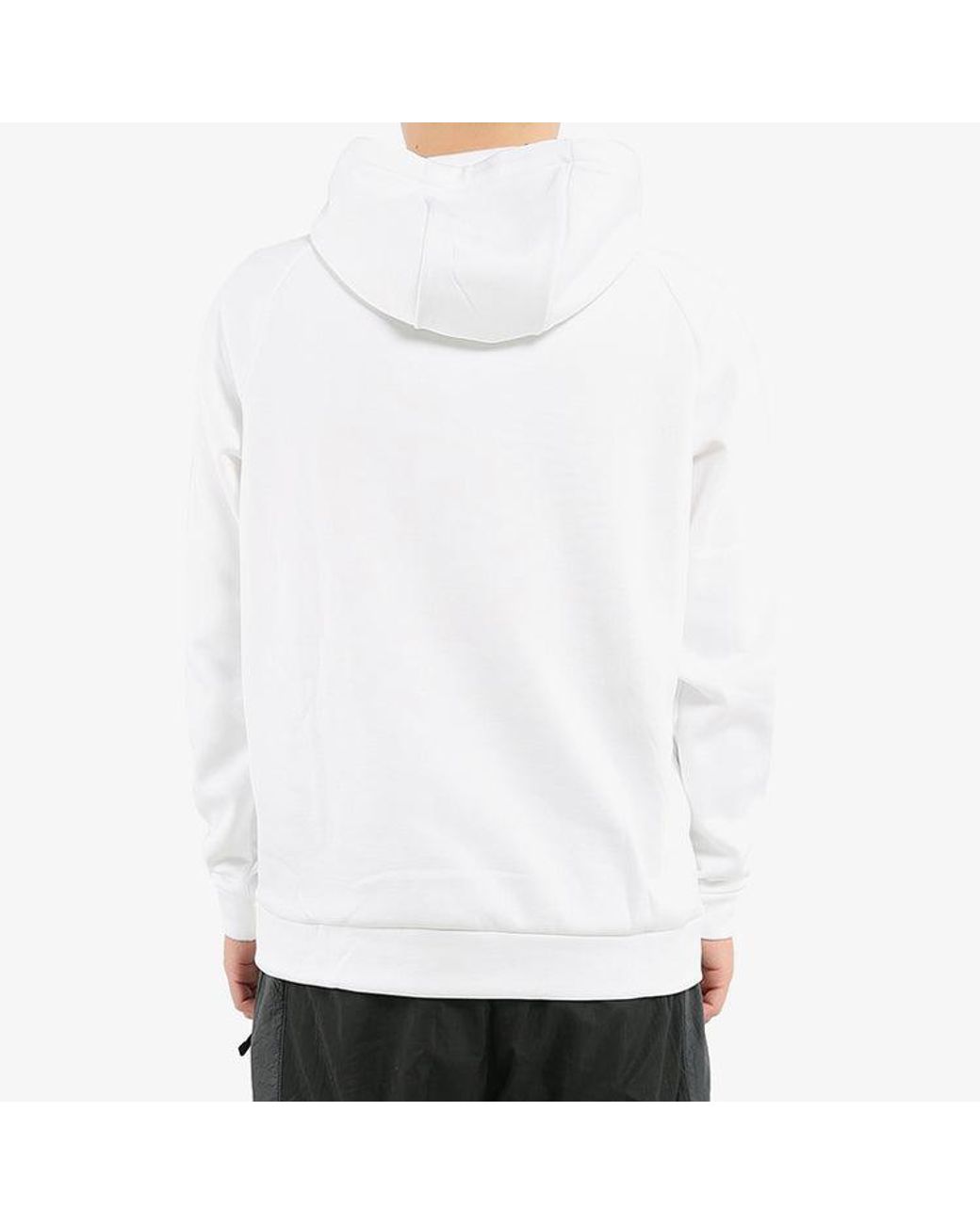 Nike White Logo Printing Fleece Lined Stay Warm Sports Pullover Drawstring for men