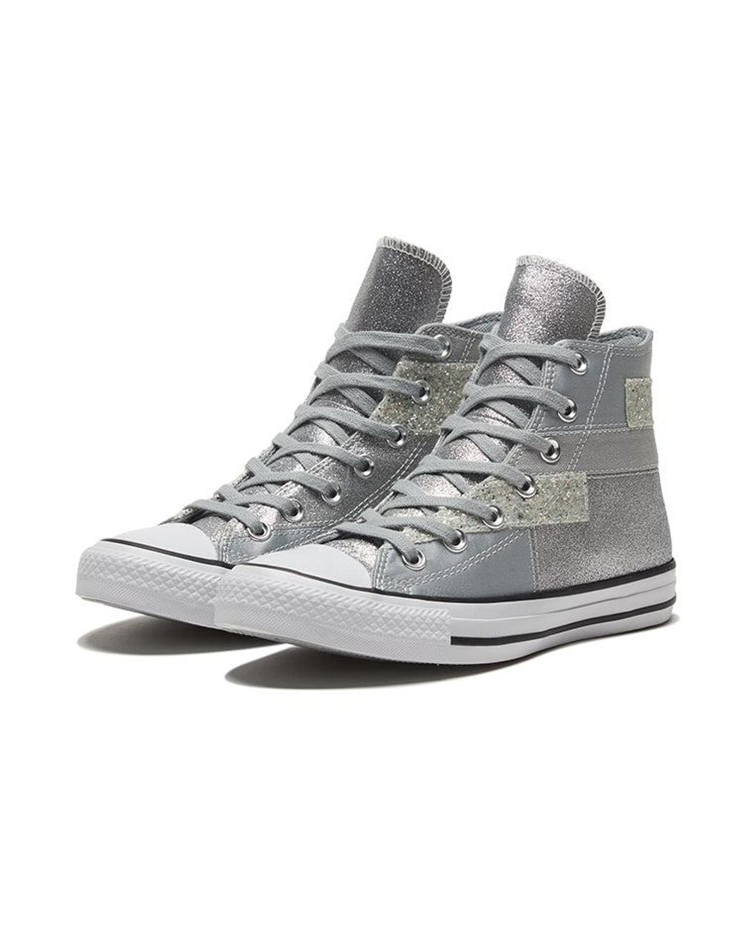 Converse Gray (Wmns) Chuck Taylor All Star High 'Ash Stone Glitter'