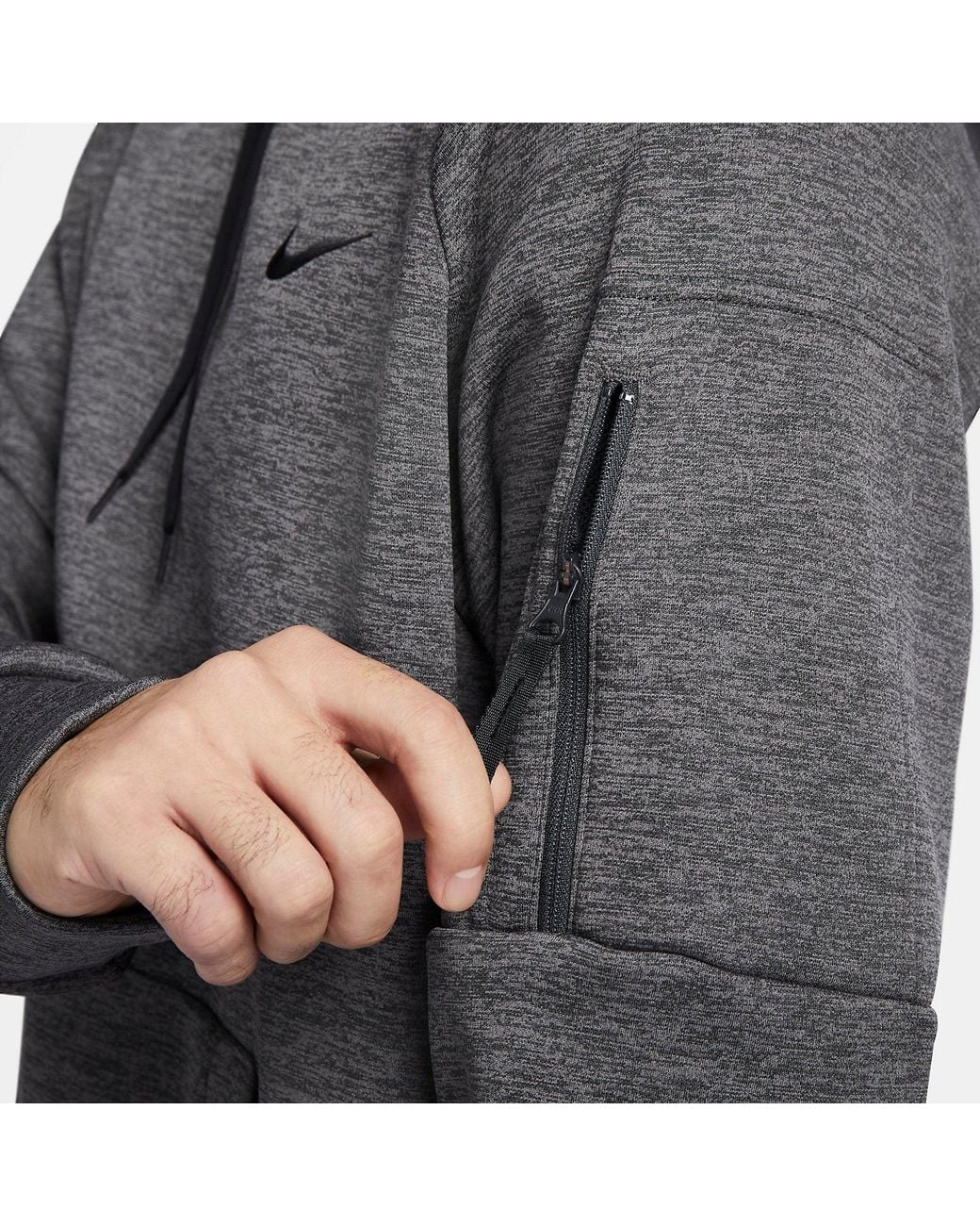 Nike Gray Therma-Fit Hoodie Pullover for men