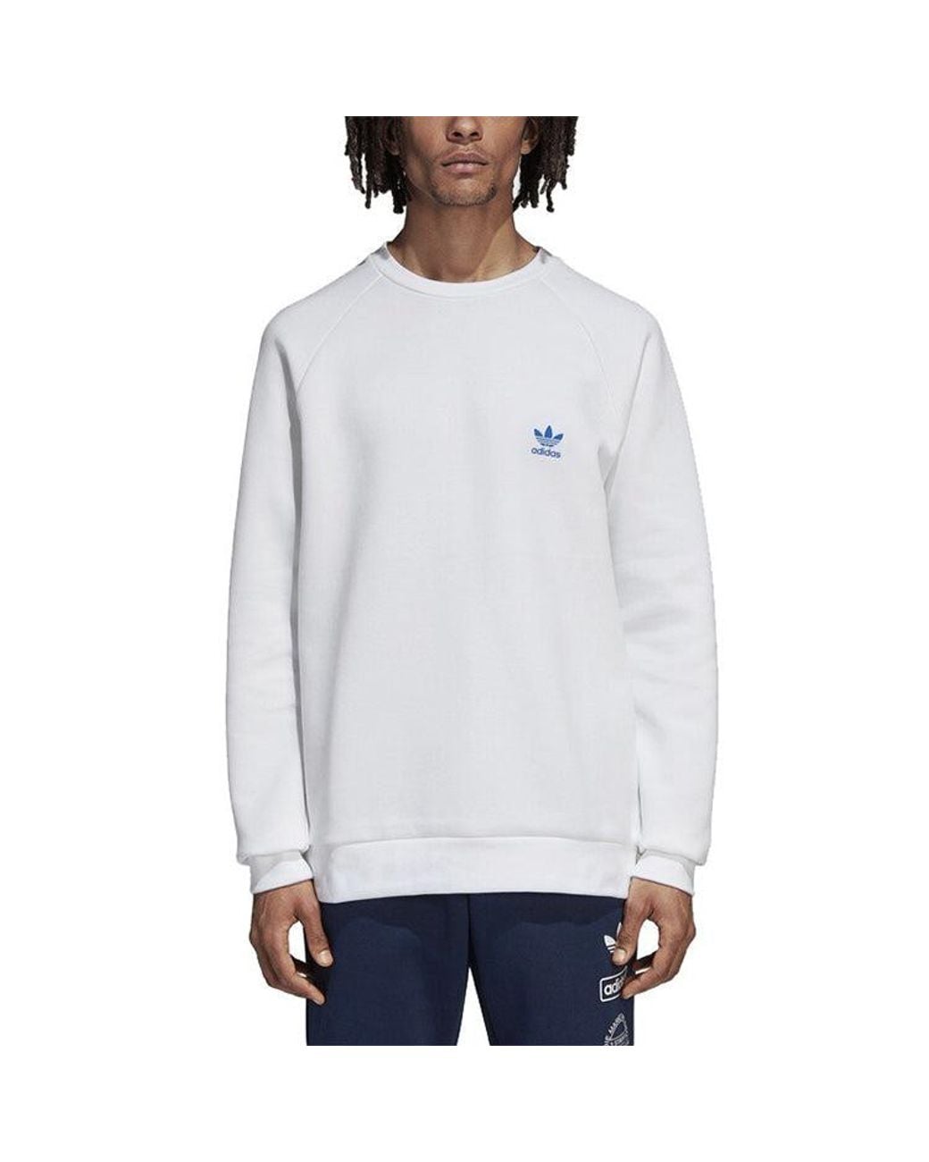 Adidas White Originals Graphic Crew Sweatshirt For for men