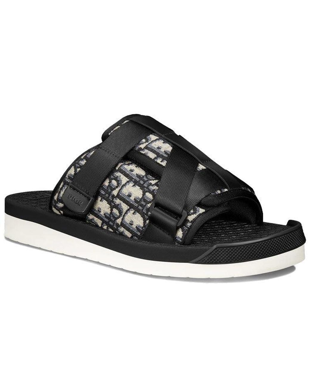 Dior Black Alpha Oblique Slippers for men