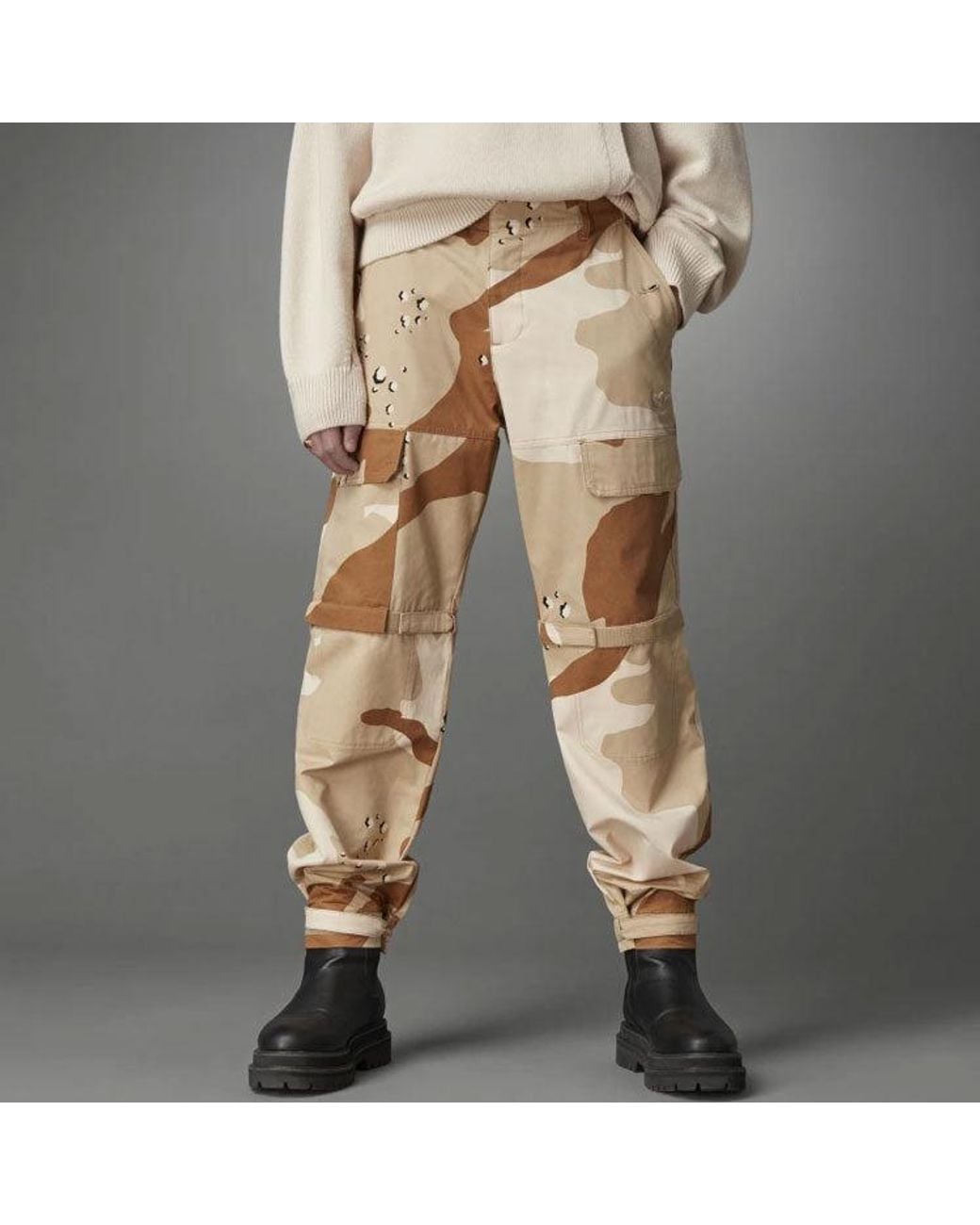 Adidas Natural Originals Version Series Cotton Camouflage Cargo Casual Pants for men