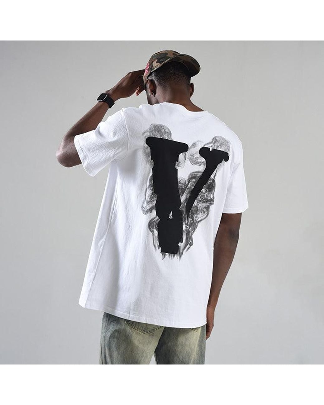 Vlone(GOAT) White Smoke Demon Angel Short Sleeve
