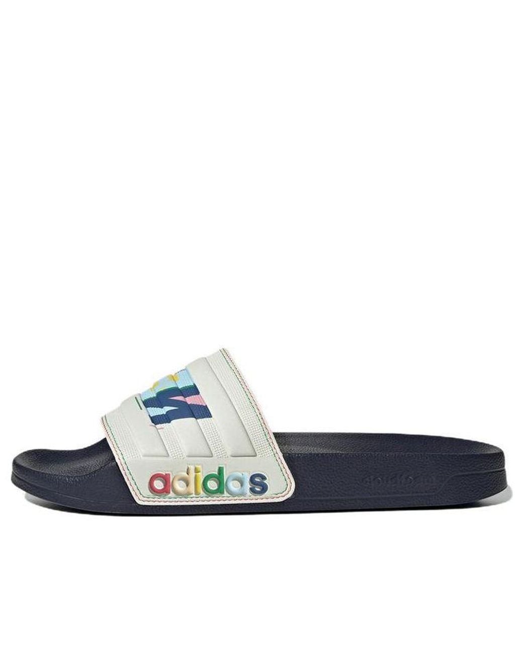 Adidas Blue Neo Adilette Shower Cozy Wear-Resistant Shoe