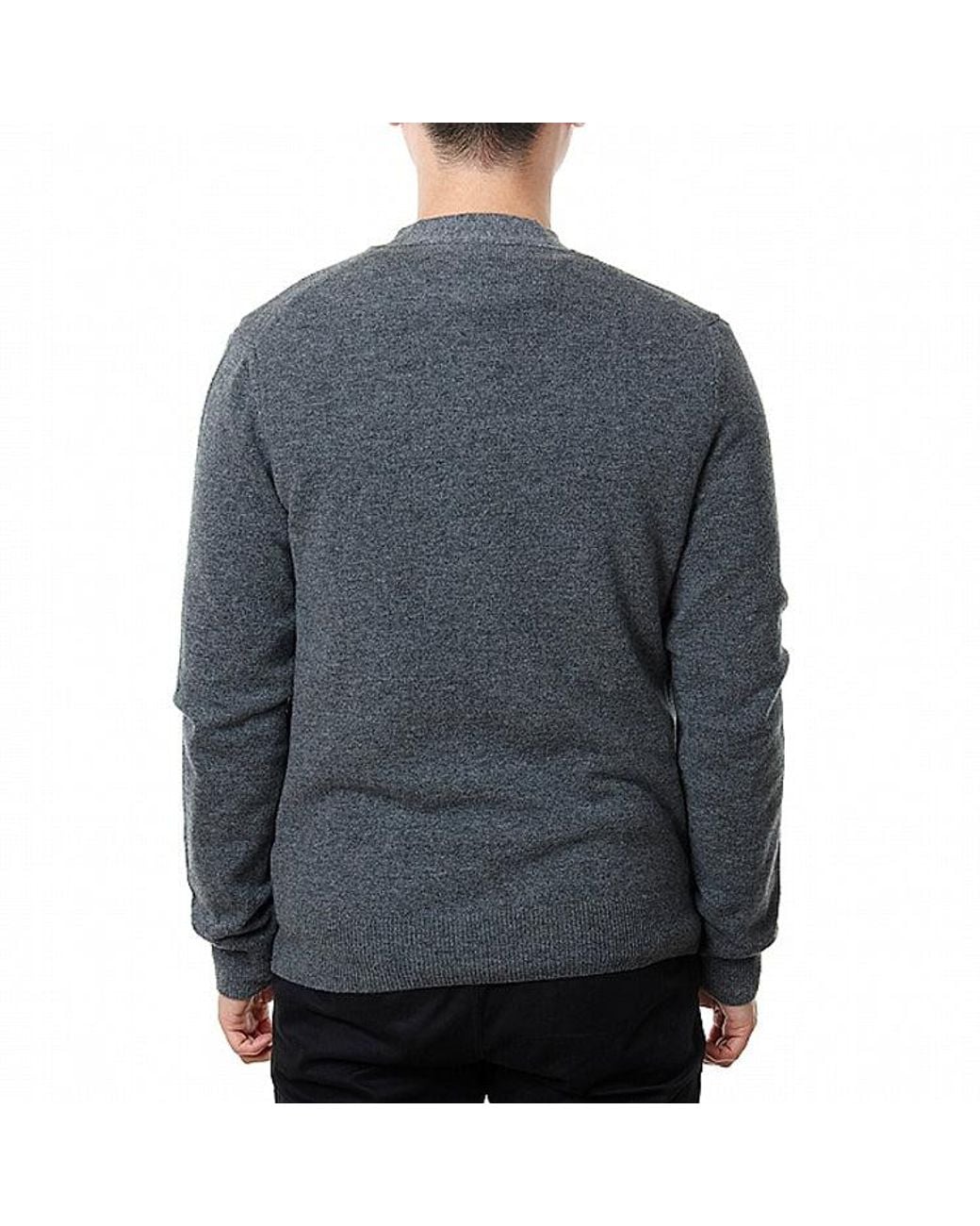 COMME DES GARÇONS PLAY Gray Kint Cardigan Emblem for men