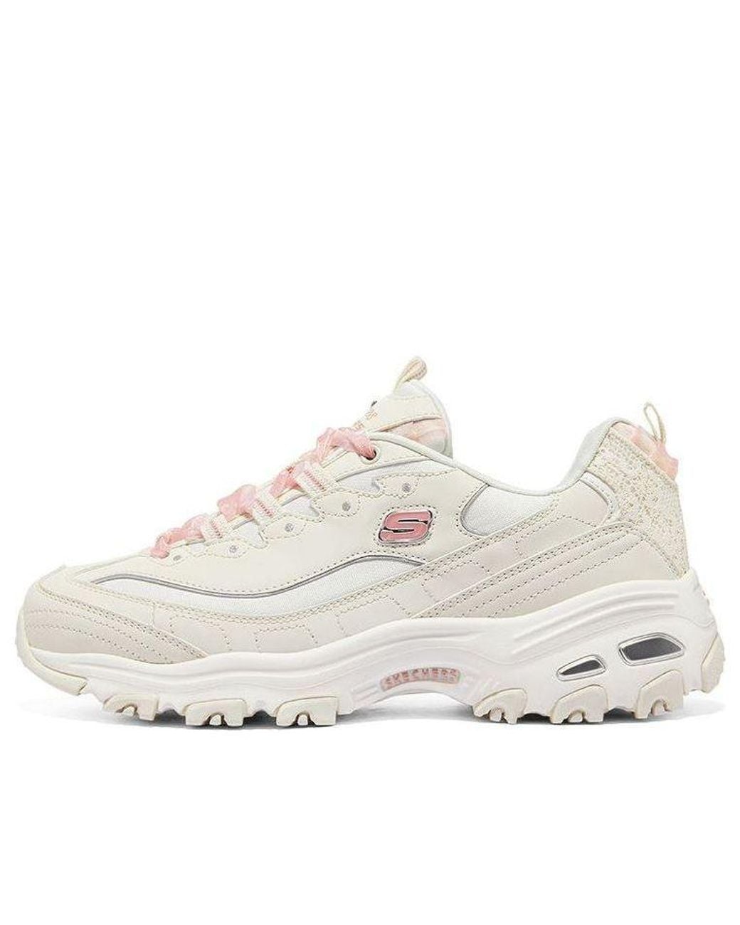 Skechers White (Wmns) D'Lites 1.0 Sneakers