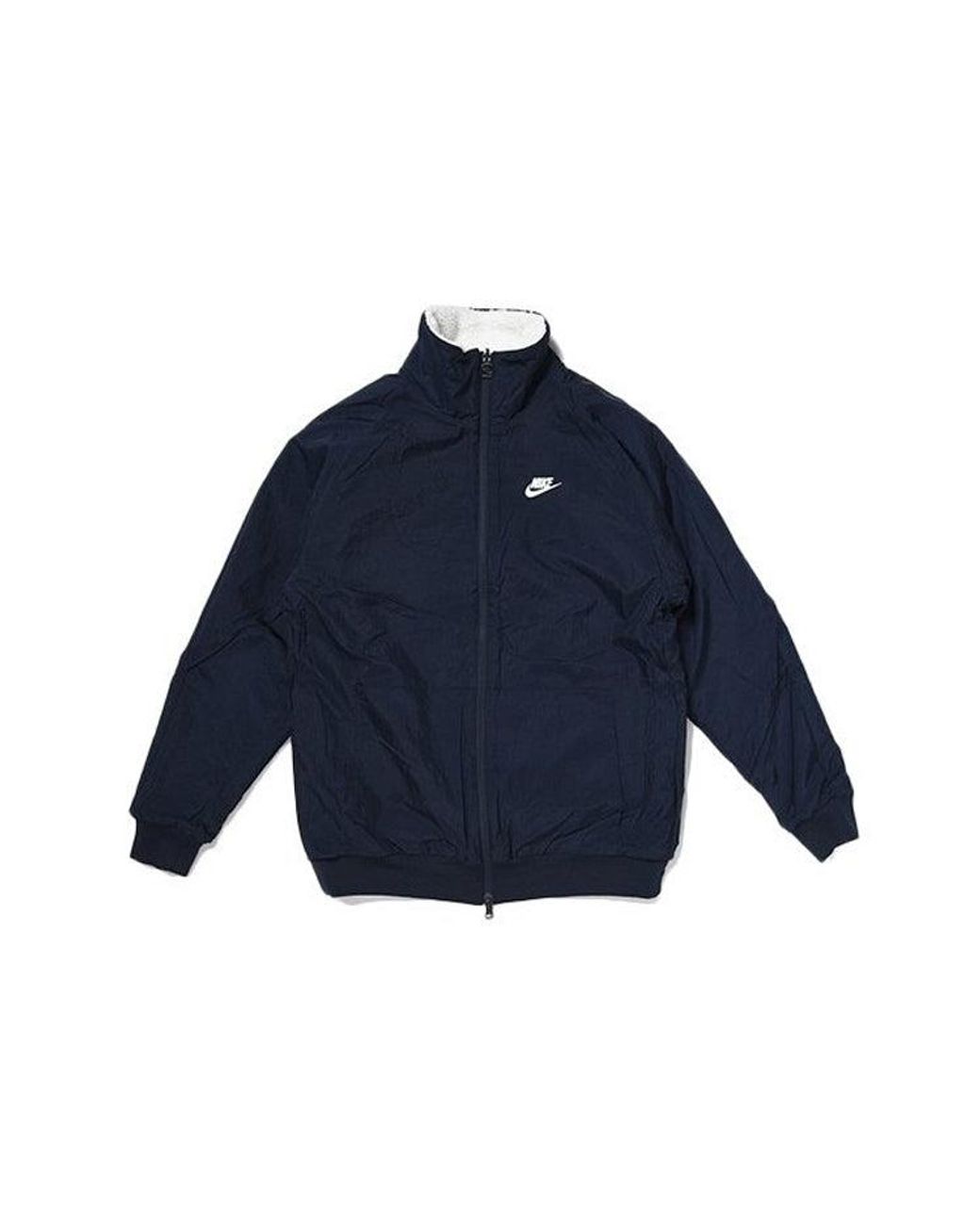 Nike Big Swoosh Reversible Boa Jacket (Asia Sizing) in White for