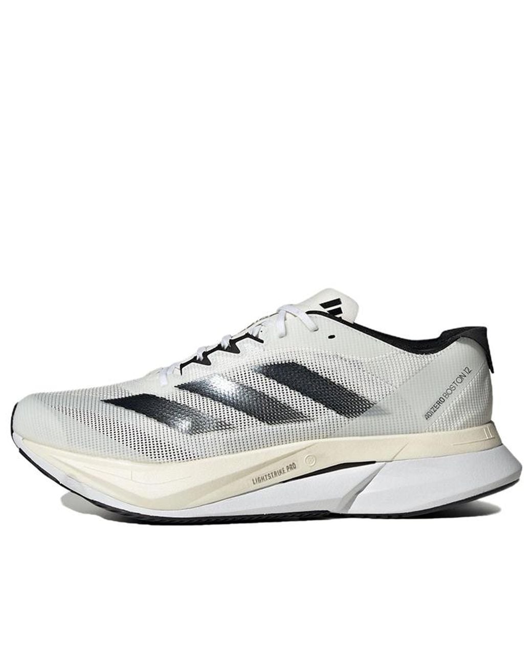 Adidas White Adizero Boston 12 'Cloud Night Metallic' for men
