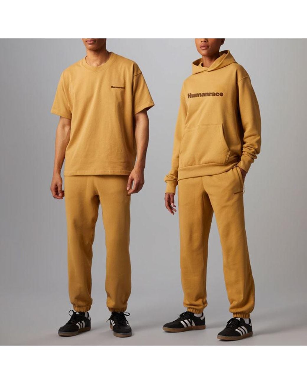 Adidas Yellow X Pharrell Humanrace Small Logo Sweatpants for men