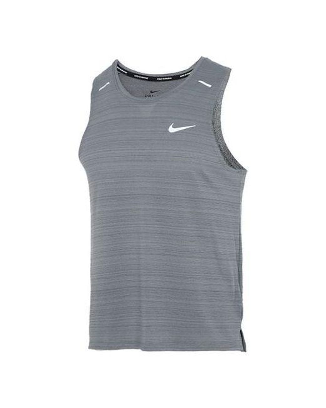 Nike Gray Dri-Fit Casual Sports Quick Dry Running Breathable Sleeveless Vest for men